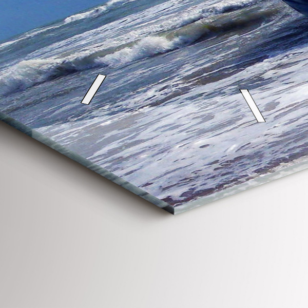 Horizontální skleněné hodiny na stěnu Potopené vodní plavidlo