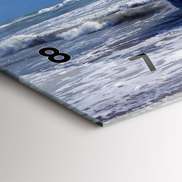 Horizontální skleněné hodiny na stěnu Potopené vodní plavidlo