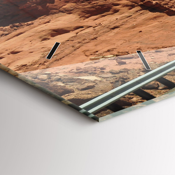 Horizontální skleněné hodiny na stěnu Route 66 v USA