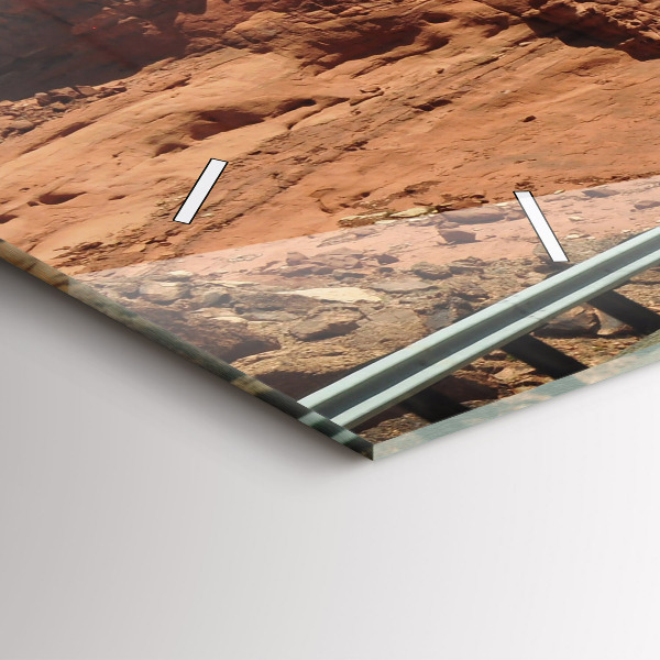 Horizontální skleněné hodiny na stěnu Route 66 v USA