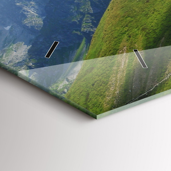 Horizontální skleněné hodiny na stěnu Kasprowy Wierch Zakopane