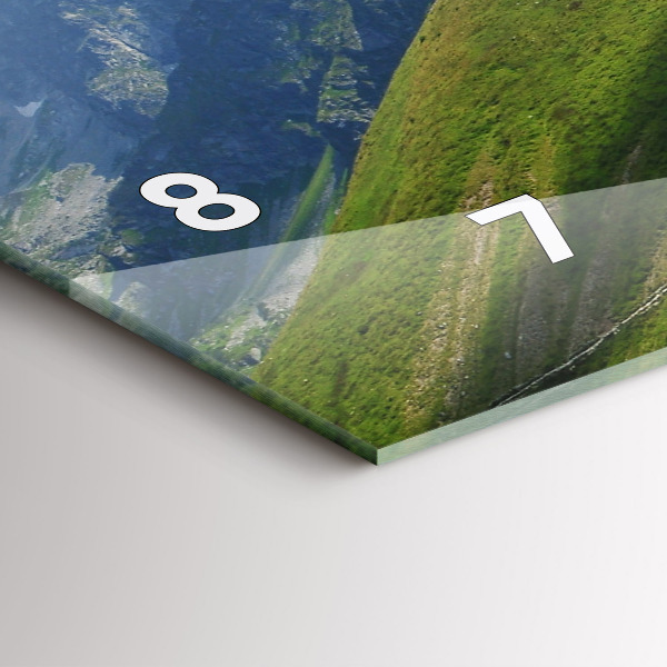 Horizontální skleněné hodiny na stěnu Kasprowy Wierch Zakopane