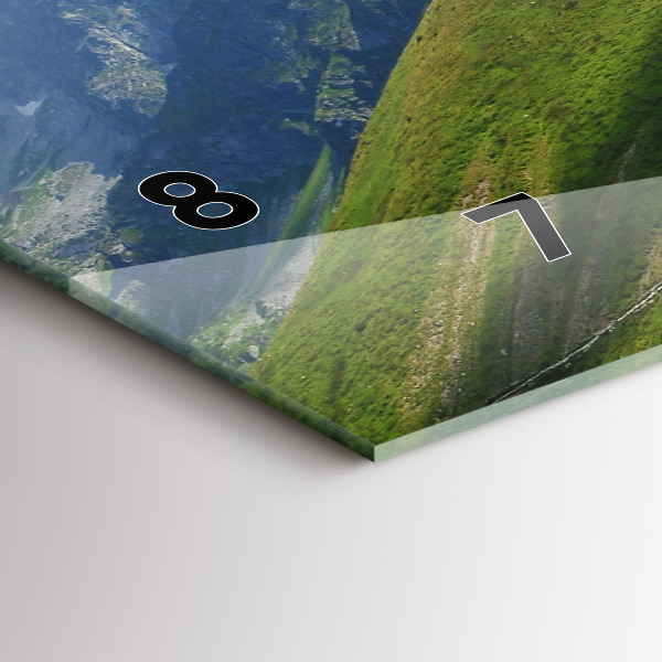 Horizontální skleněné hodiny na stěnu Kasprowy Wierch Zakopane