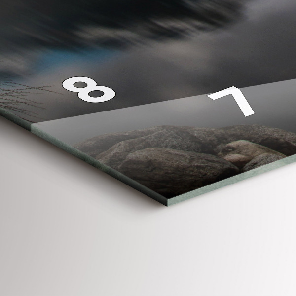 Horizontální skleněné hodiny na stěnu Vysoké Tatry na Slovensku