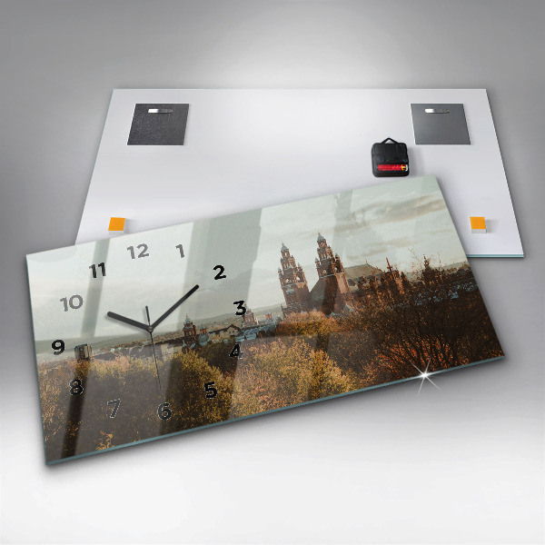 Horizontální skleněné hodiny na stěnu Umělecká galerie v Glasgow