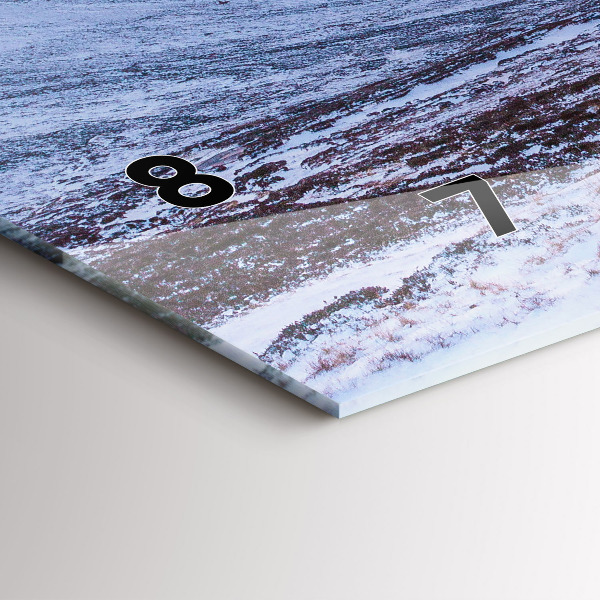 Horizontální skleněné hodiny na stěnu Chata v horách