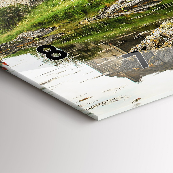 Horizontální skleněné hodiny na stěnu Hrad Eilean Donan Skotsko