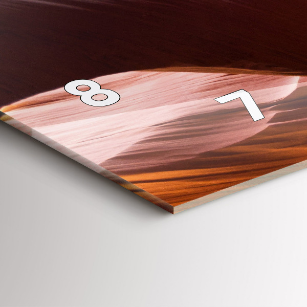 Horizontální skleněné hodiny na stěnu Antilopí kaňon