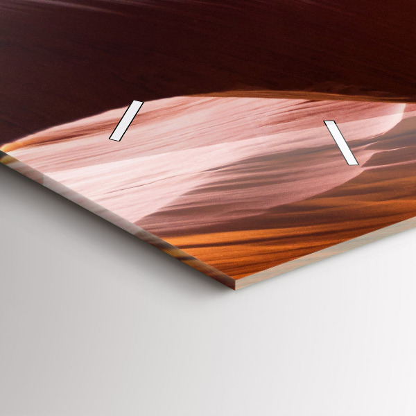 Horizontální skleněné hodiny na stěnu Antilopí kaňon