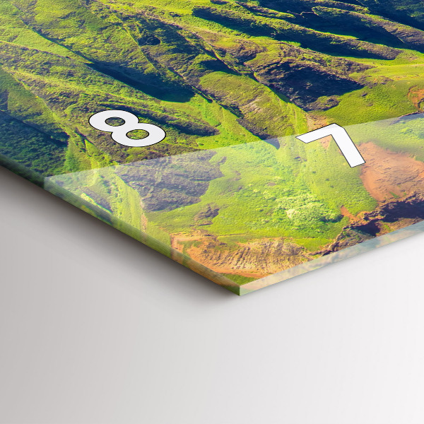 Horizontální skleněné hodiny na stěnu Havajské moře