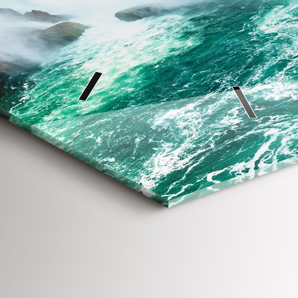 Horizontální skleněné hodiny na stěnu Loď Niagara