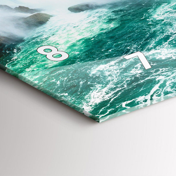 Horizontální skleněné hodiny na stěnu Loď Niagara