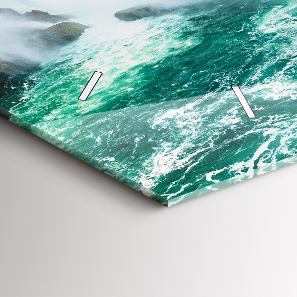 Horizontální skleněné hodiny na stěnu Loď Niagara