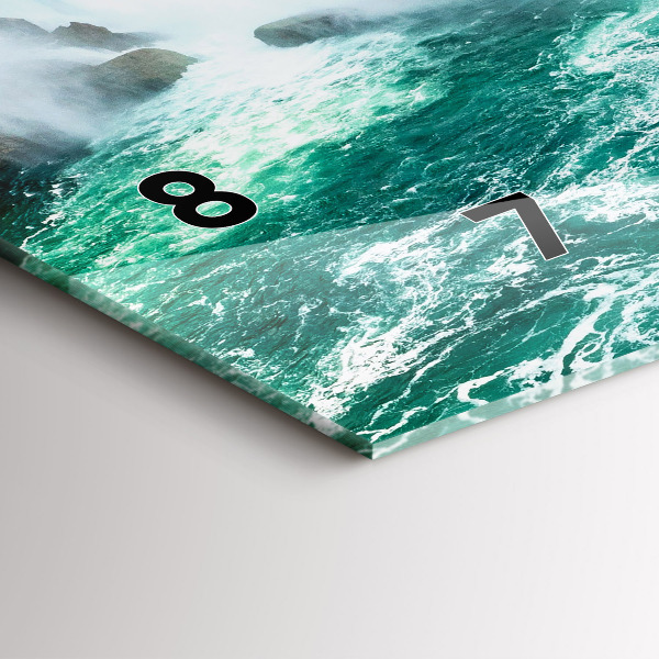 Horizontální skleněné hodiny na stěnu Loď Niagara