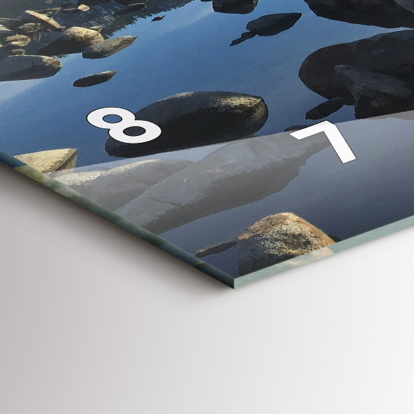 Horizontální skleněné hodiny na stěnu Pohled na moře