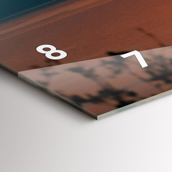 Horizontální skleněné hodiny na stěnu Balaton večer