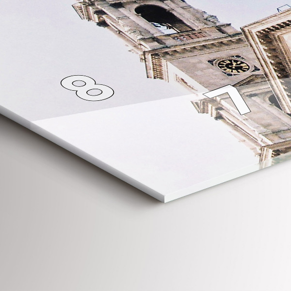 Horizontální skleněné hodiny na stěnu Bazilika svatého Štěpána