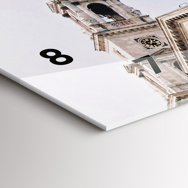 Horizontální skleněné hodiny na stěnu Bazilika svatého Štěpána