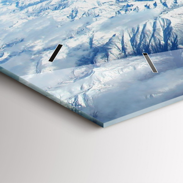 Horizontální skleněné hodiny na stěnu Rybářská loď v přístavu