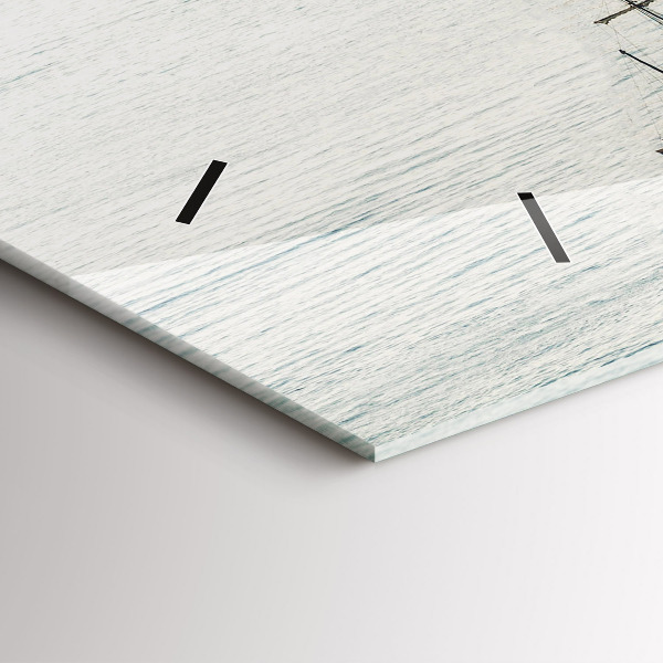 Horizontální skleněné hodiny na stěnu Plachetnice v Dubrovníku