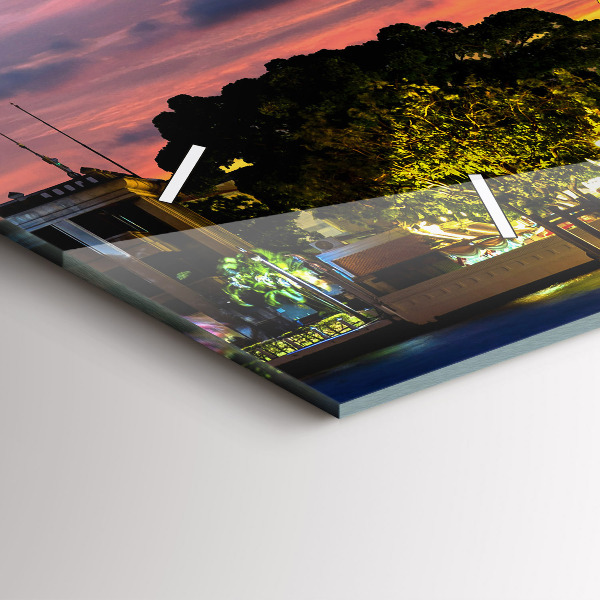 Horizontální hodiny na skle Chrám v Bangkoku