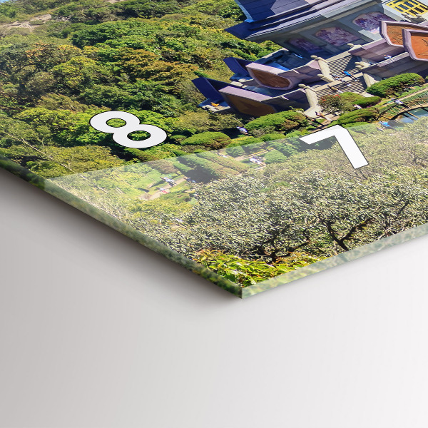 Horizontální hodiny na skle Národní park Chiang mai