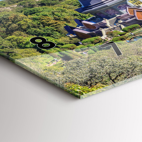 Horizontální hodiny na skle Národní park Chiang mai