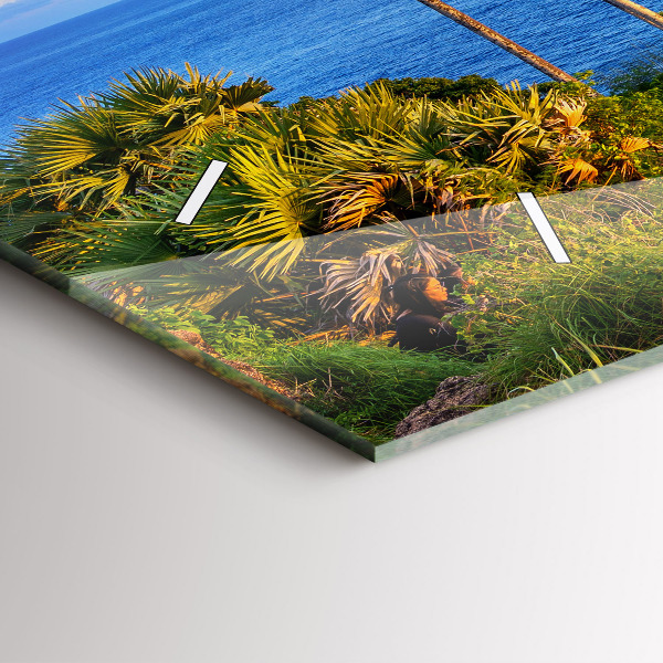 Horizontální hodiny na skle Phuket v Thajsku