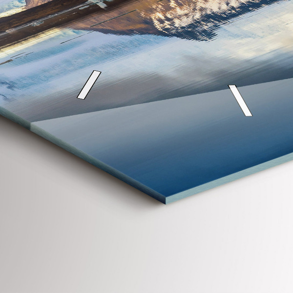 Horizontální hodiny na skle Jezero Jokulsarlon Island