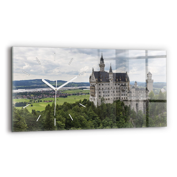 Horizontální hodiny na skle Zámek Neuschwanstein