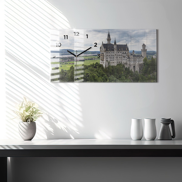 Horizontální hodiny na skle Zámek Neuschwanstein