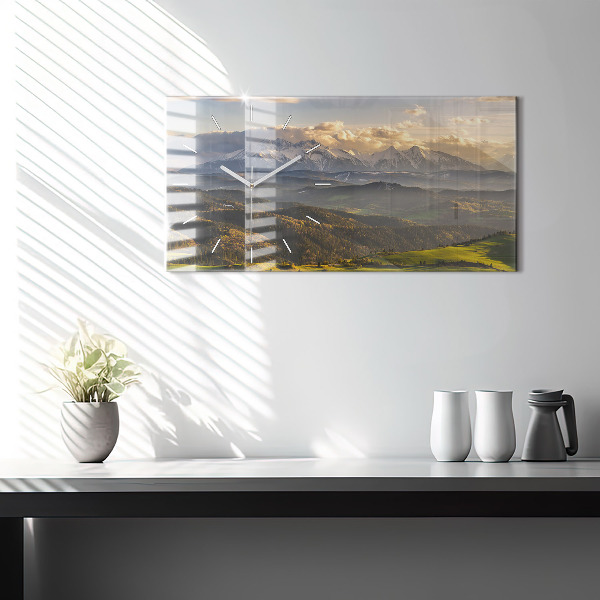 Horizontální hodiny na skle Pieniny - Vysoký štít