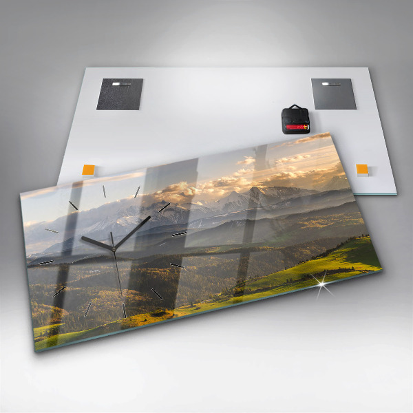 Horizontální hodiny na skle Pieniny - Vysoký štít