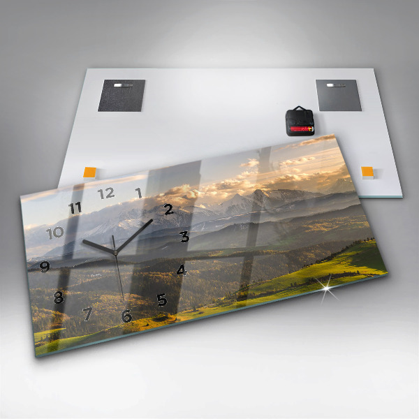 Horizontální hodiny na skle Pieniny - Vysoký štít