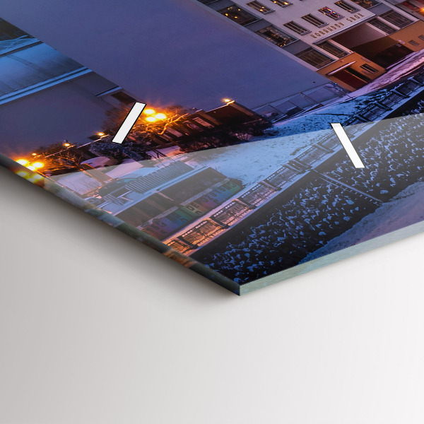 Horizontální hodiny na skle Panorama Plzně