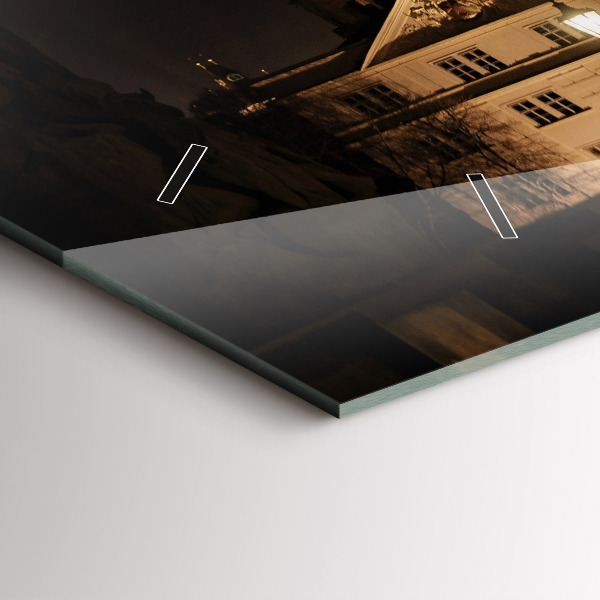 Horizontální skleněné hodiny na stěnu Karlův most v Praze