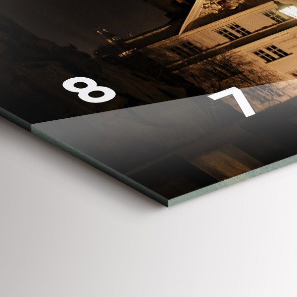 Horizontální skleněné hodiny na stěnu Karlův most v Praze