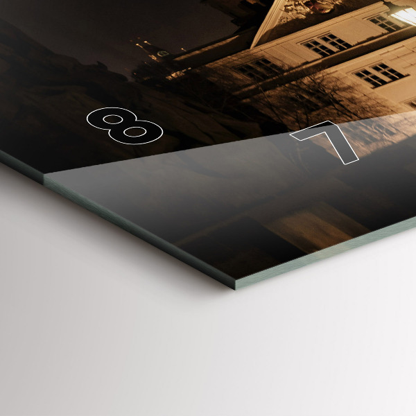 Horizontální skleněné hodiny na stěnu Karlův most v Praze