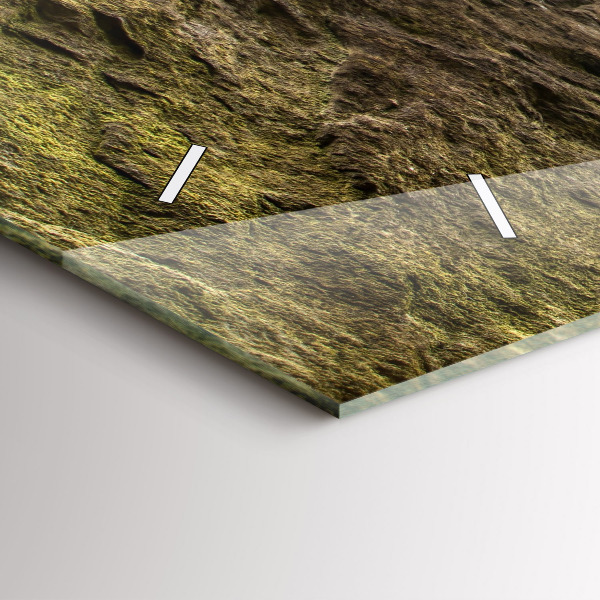 Horizontální skleněné hodiny na stěnu Skalní město v České republice