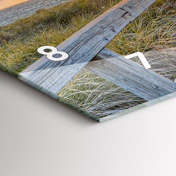 Horizontální hodiny na skle Dovolená na pláži