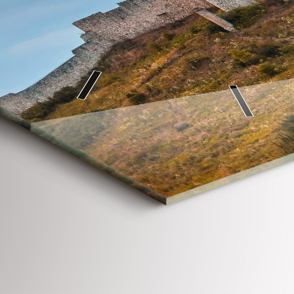 Horizontální hodiny na skle Spišský hrad na Slovensku