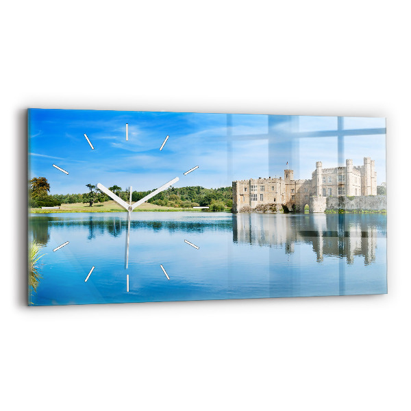 Horizontální hodiny na skle Hrad Leeds