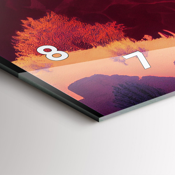 Horizontální skleněné hodiny na stěnu Ilustrace arizonské pouště