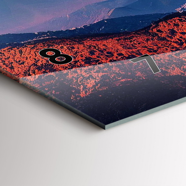 Horizontální skleněné hodiny na stěnu Hory v San Antoniu USA