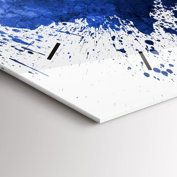 Horizontální skleněné hodiny na stěnu Akvarel ze San Antonia