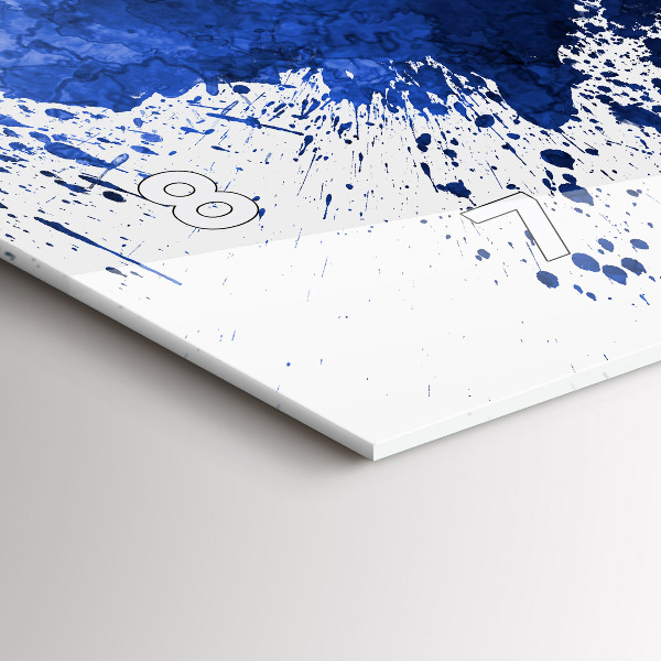 Horizontální skleněné hodiny na stěnu Akvarel ze San Antonia