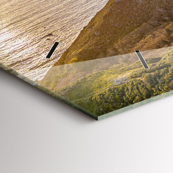 Horizontální skleněné hodiny na stěnu Silnice v San Franciscu