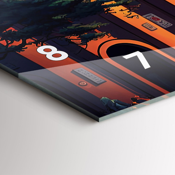 Horizontální skleněné hodiny na stěnu Sanfranciský most