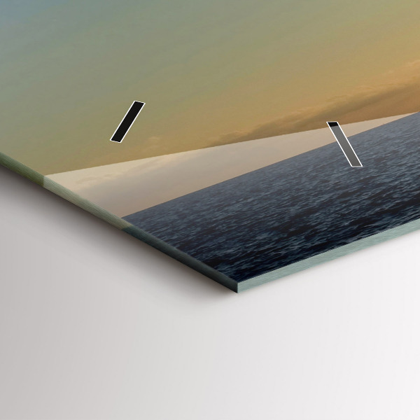 Horizontální hodiny na skle Španělský tanec na moři