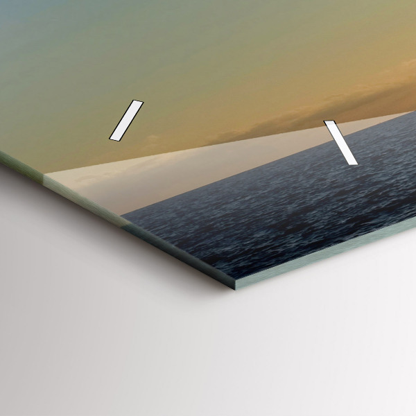 Horizontální hodiny na skle Španělský tanec na moři